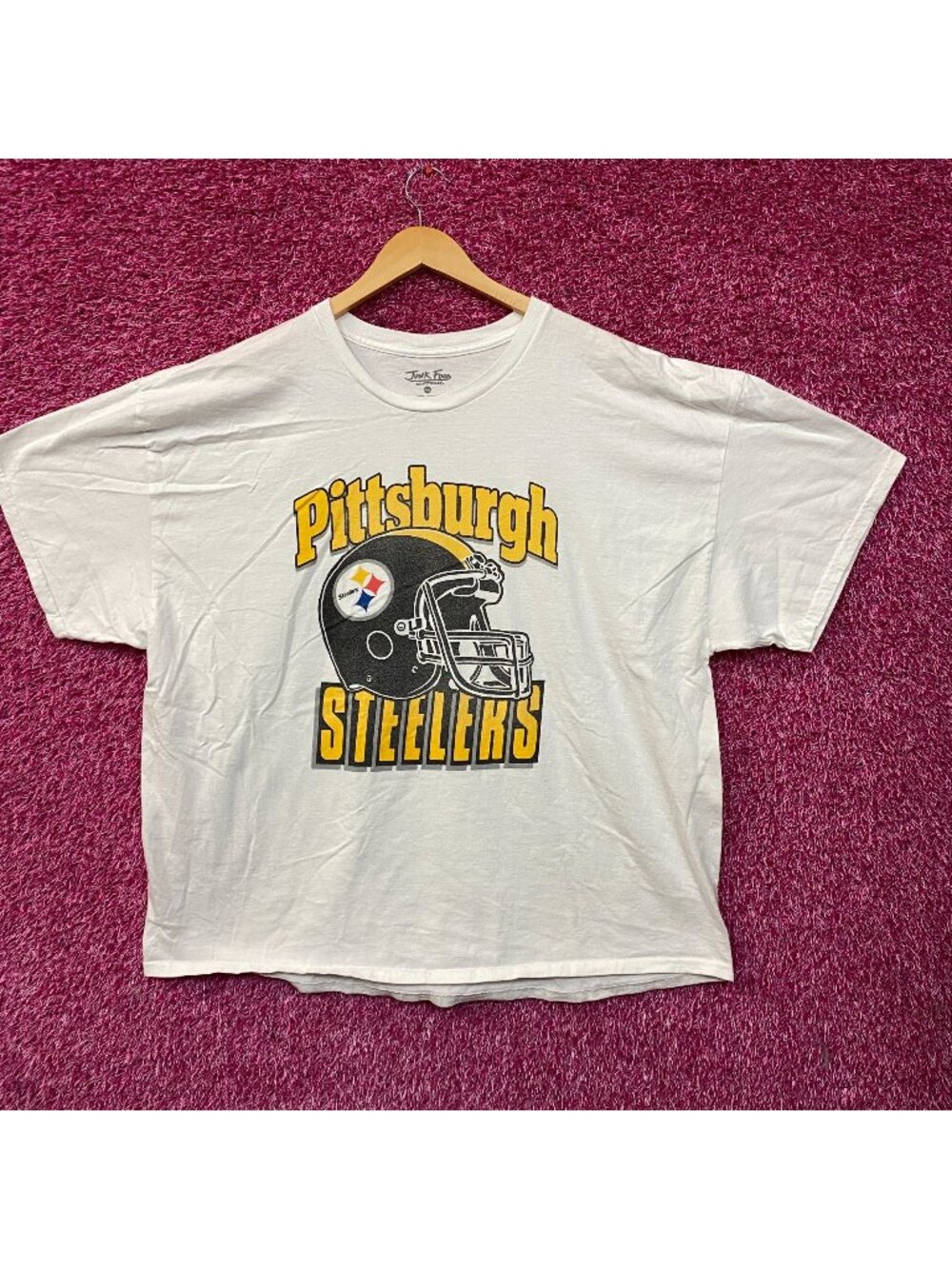 Junk Food Pittsburgh Steelers Football Helmet Logo T-Shirt 2XL